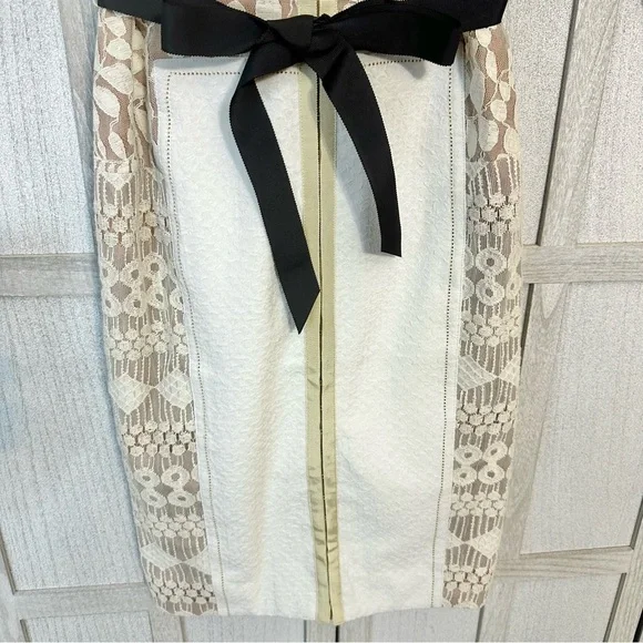 Anthropologie x Beguile by Byron Lars Carissima Sheath Dress Cream Ivory Lace 4P